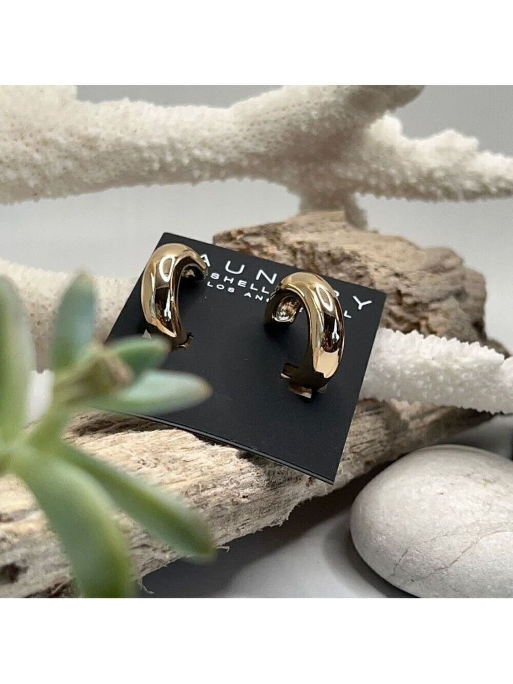 Gold Hoop Clip On Earrings Laundry by Shelli Segal $18 ea / 3 for $30